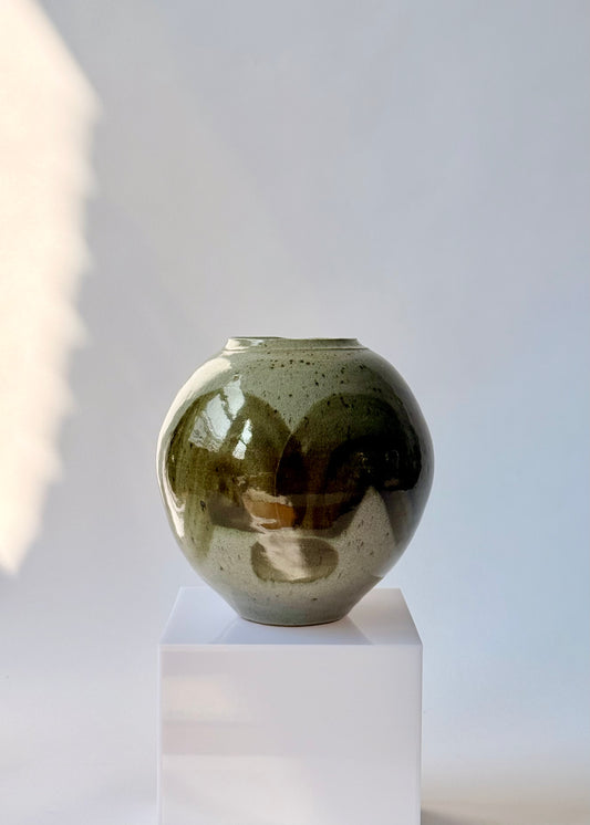 Moon Jar No. 04 — Moss Horizon