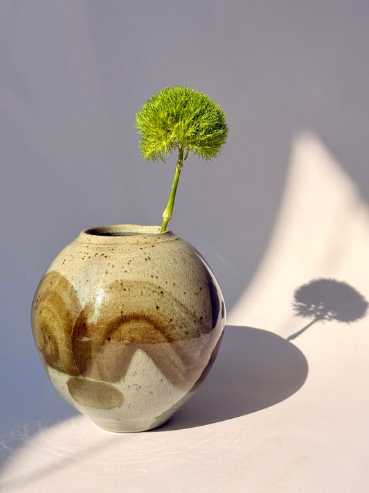 Moon Jar No. 04 — Moss Horizon